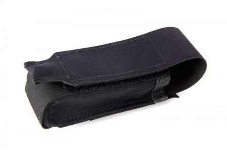 Single Pistol mag Pouch - Classic style with flap (Also fits lights, multitools) - Black