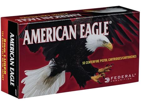 American Eagle 9MM 124 Grain FMJ Box of 50