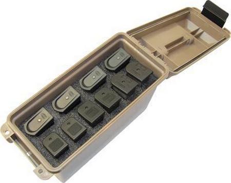 Tactical Mag Can -for 10 Double Stacked Handgun Mags-Dk Earth