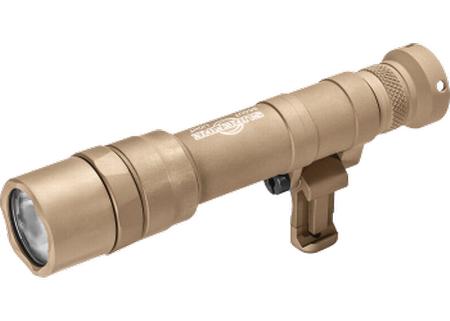 SCOUT LIGHT, SWIVEL, 6V, DUAL FUEL, 1500 LUMENS, 1913 PICATINNY MOUNT INSTALLED, MLOK MOUNT INCLUDED, TAN, Z68 CLICK ON/OFF TAILCAP, SF18650B MICRO-USB RECHARGEABLE LITHIUM-ION BATTERY INCLUDED